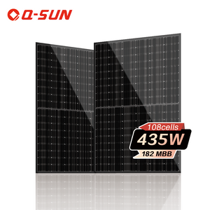 Gros panneau solaire tout noir 182mm 108 cellules